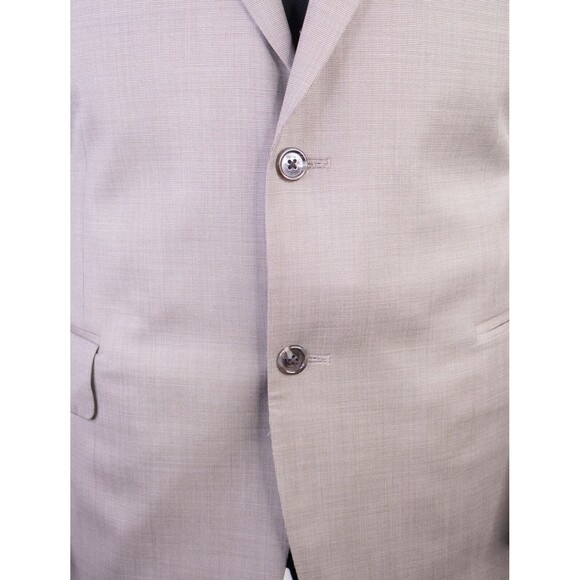 Jos. A. Bank Suit Coat Jacket Blazer Sz 44R Solid Beige Wool Two Button EUC - Picture 3 of 13